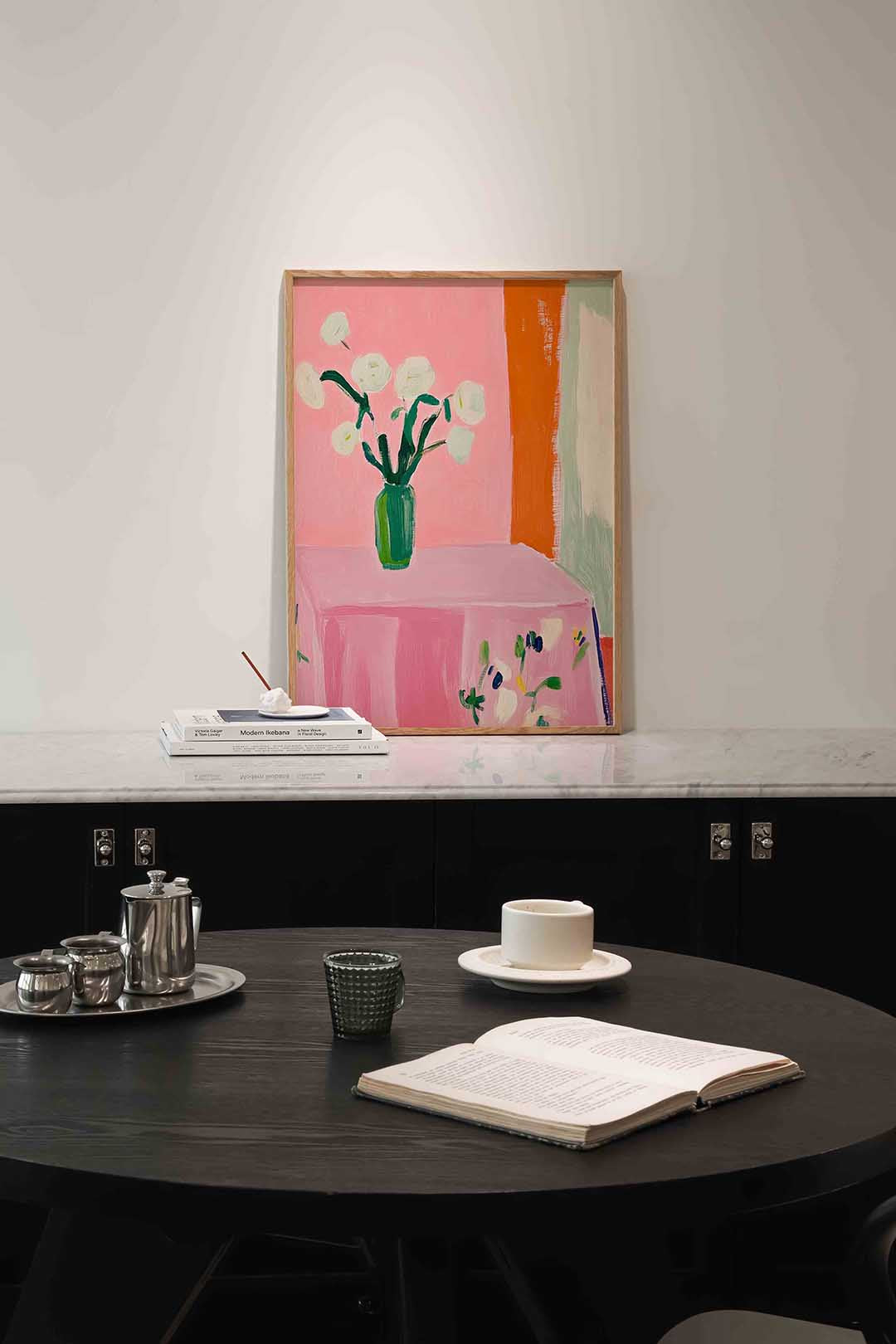 Bloemen in vaas Poster
