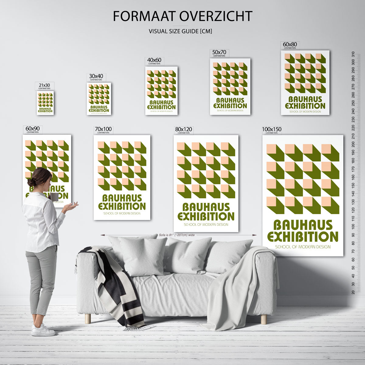 Vormritme en schaduw Poster