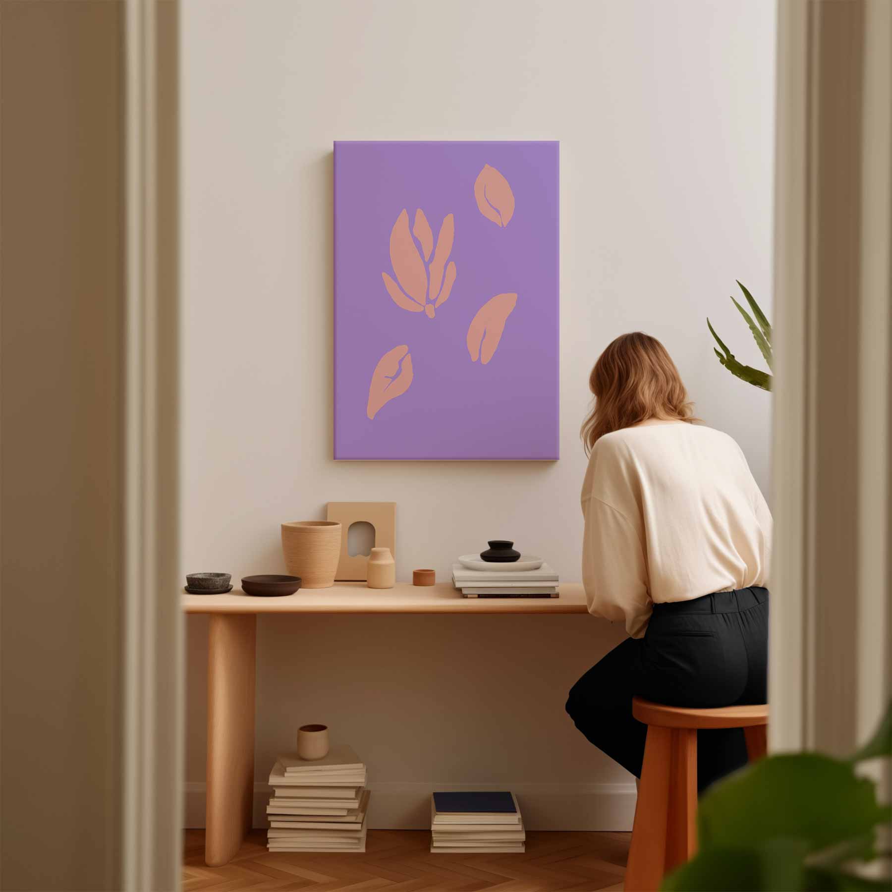Vrolijke Bloesem Vormen Kunstwerk-canvas-dibond-plexiglas-wanddecoratie-WallArtistic