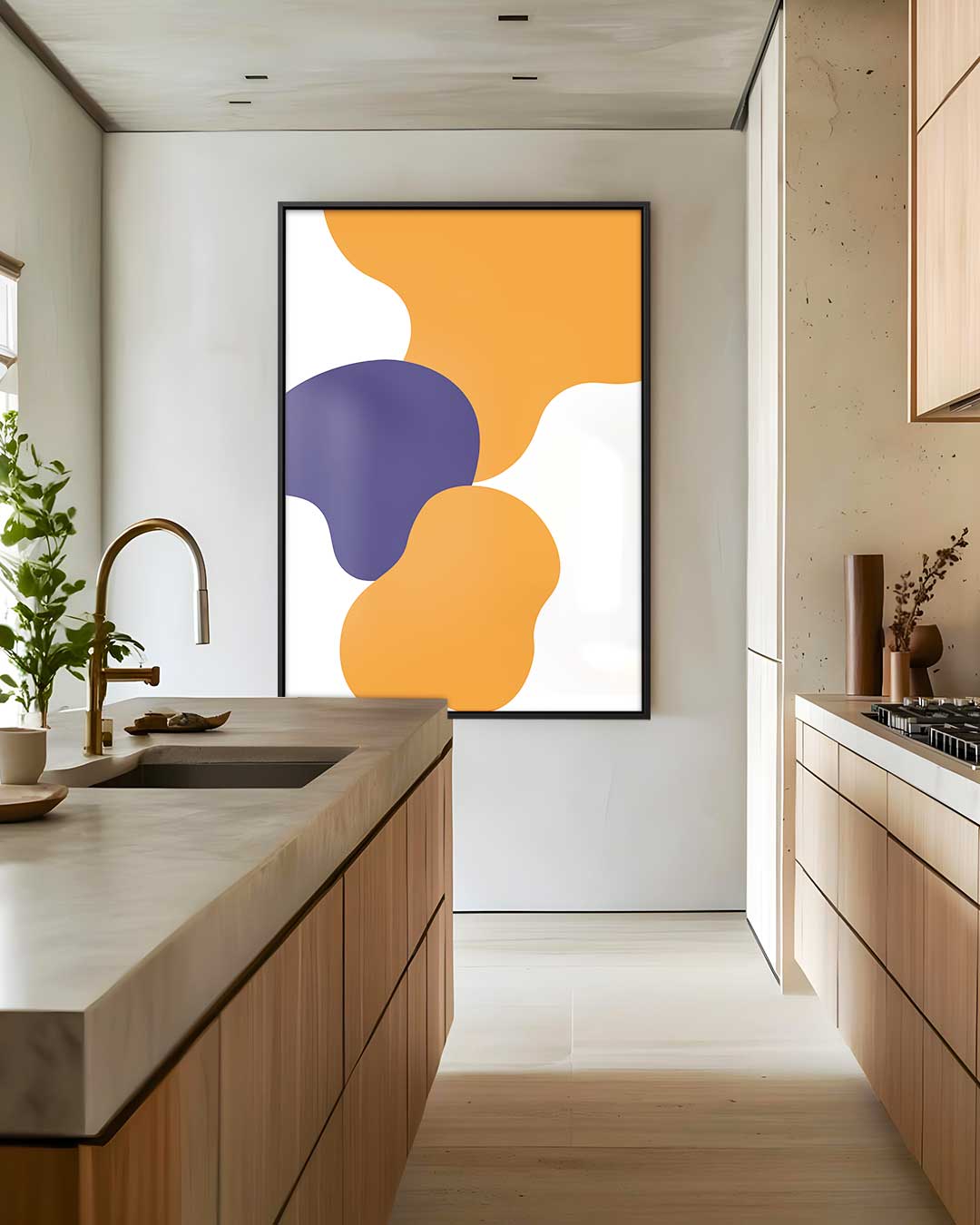 Vloeiende Vormen in Kleur Kunstwerk-canvas-dibond-plexiglas-wanddecoratie-WallArtistic