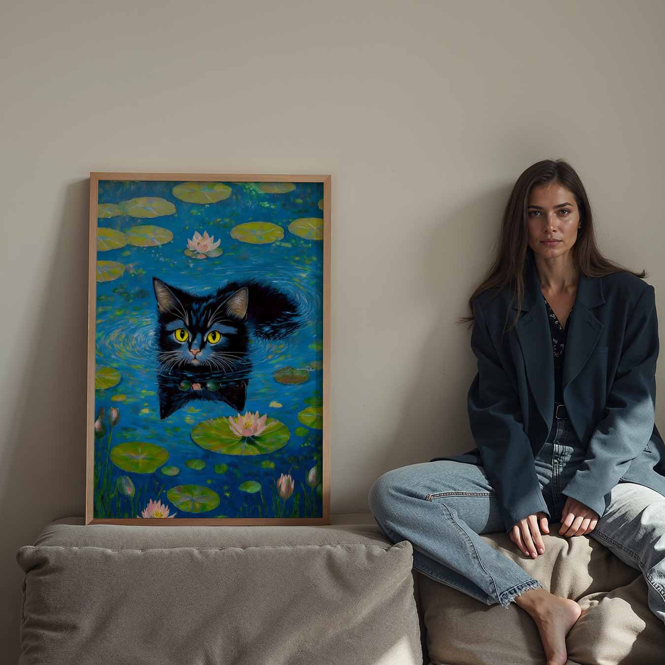 Zwemavontuur van de Kat Poster