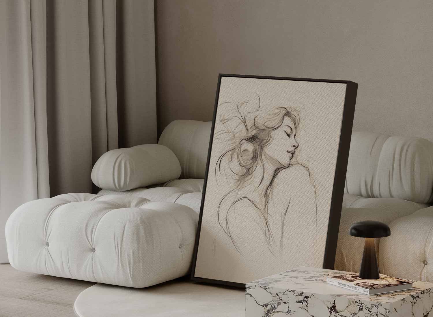 Dromerige Schemerschets Kunstwerk-canvas-dibond-plexiglas-wanddecoratie-WallArtistic