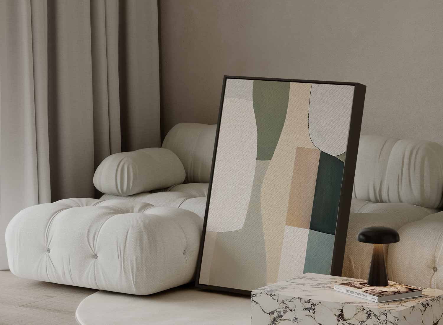 Moderne Abstracte Compositie Kunstwerk-canvas-dibond-plexiglas-wanddecoratie-WallArtistic