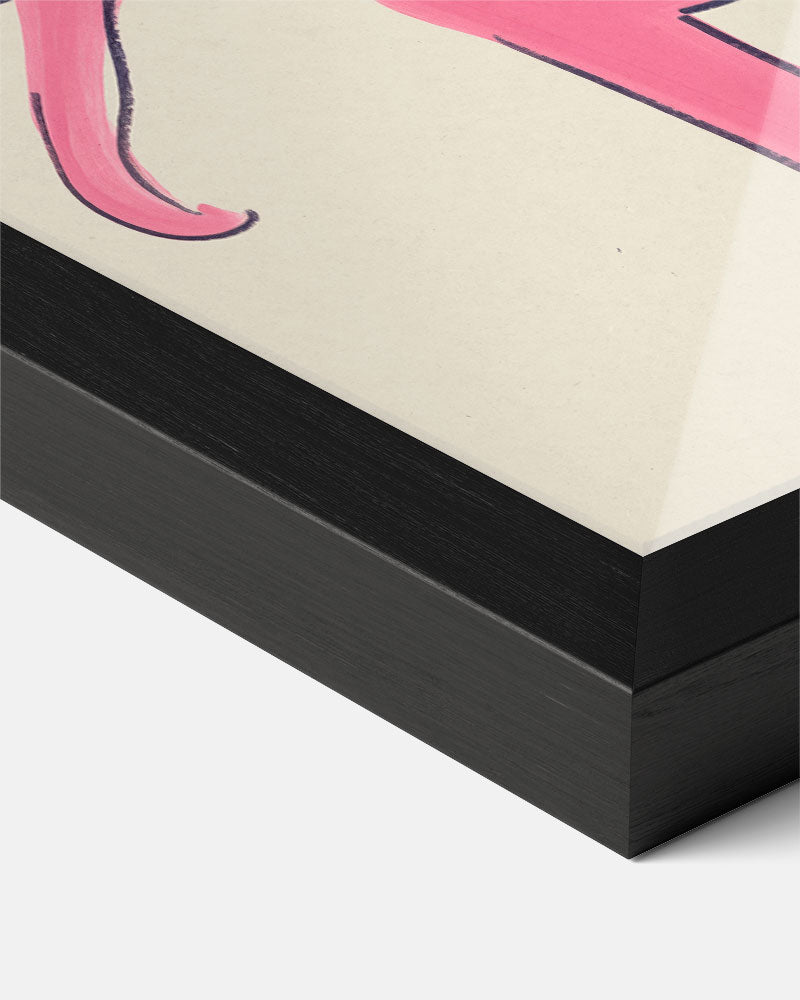Speelse Roze Olifant Poster-WallArtistic