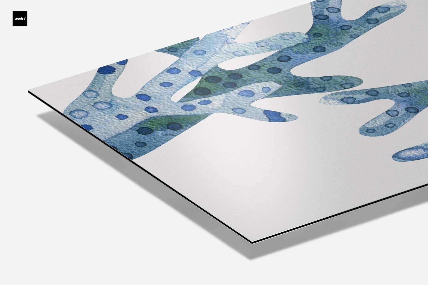 Abstracte Blauwe Koraalstructuur Kunstwerk-canvas-dibond-plexiglas-wanddecoratie-WallArtistic