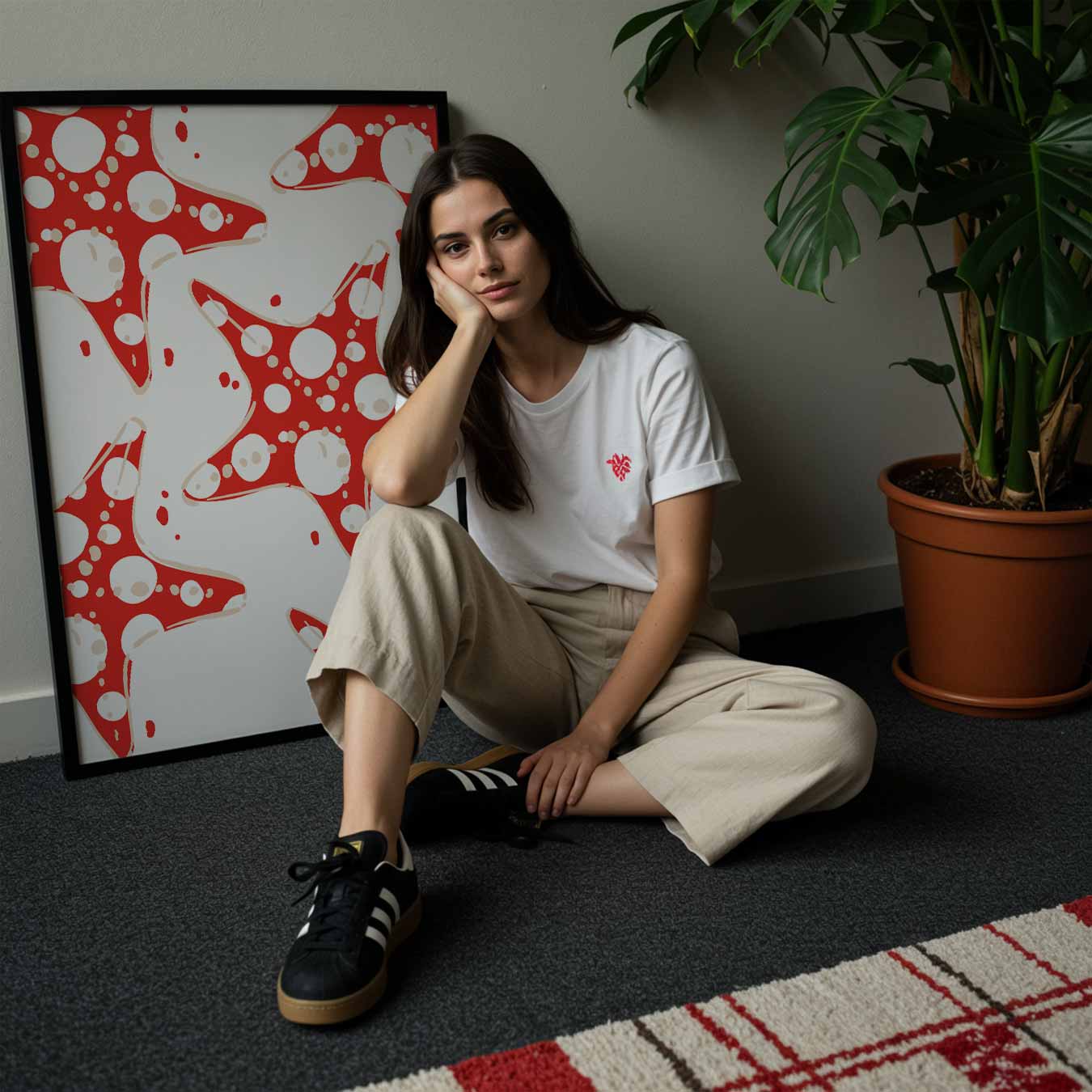 Speelse Sterren Vlekken Poster-WallArtistic