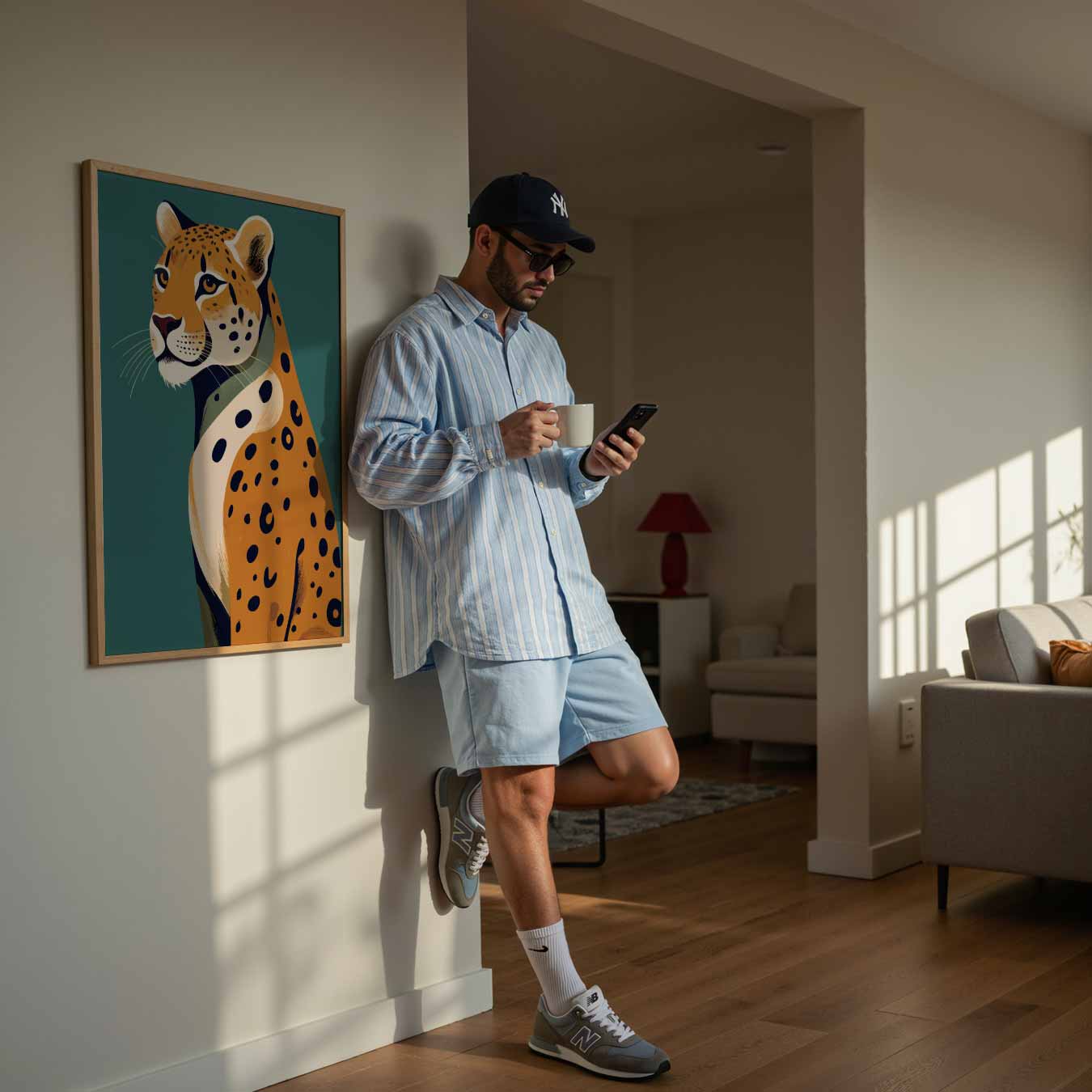 Elegante Luipaard Poster-WallArtistic