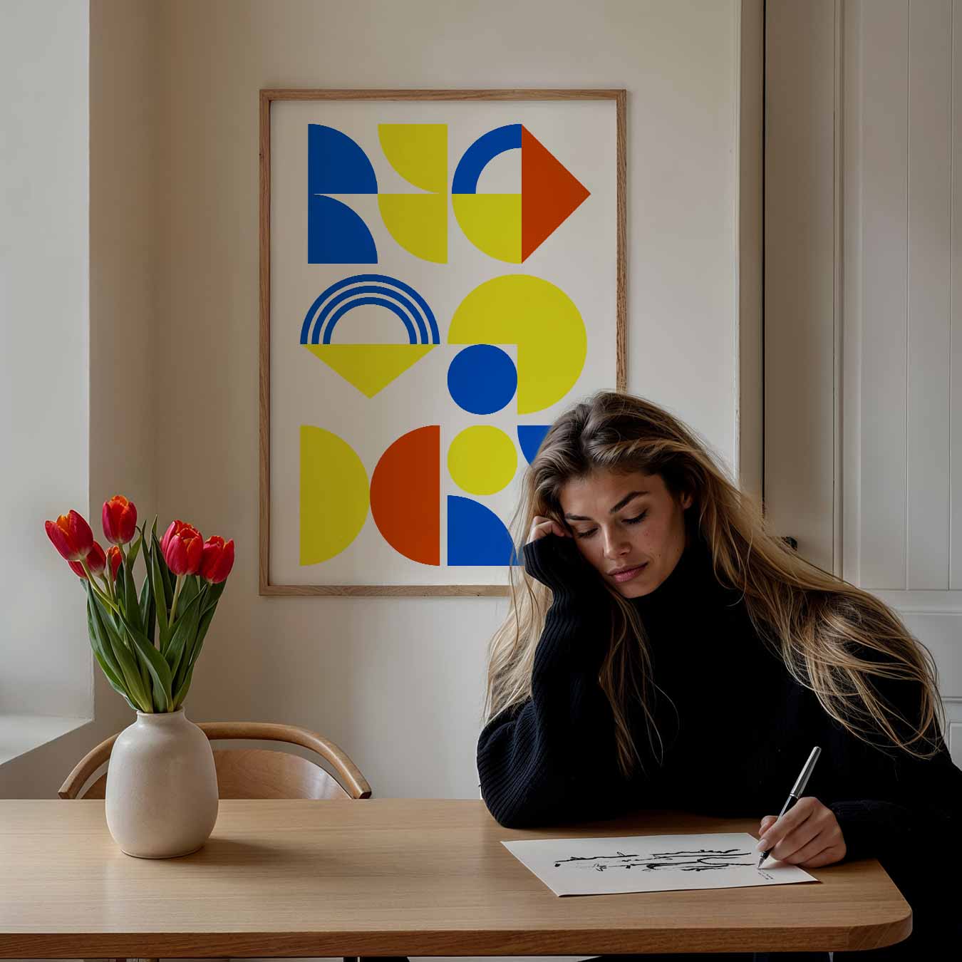 Kleurrijke Geometrische Kunstposter