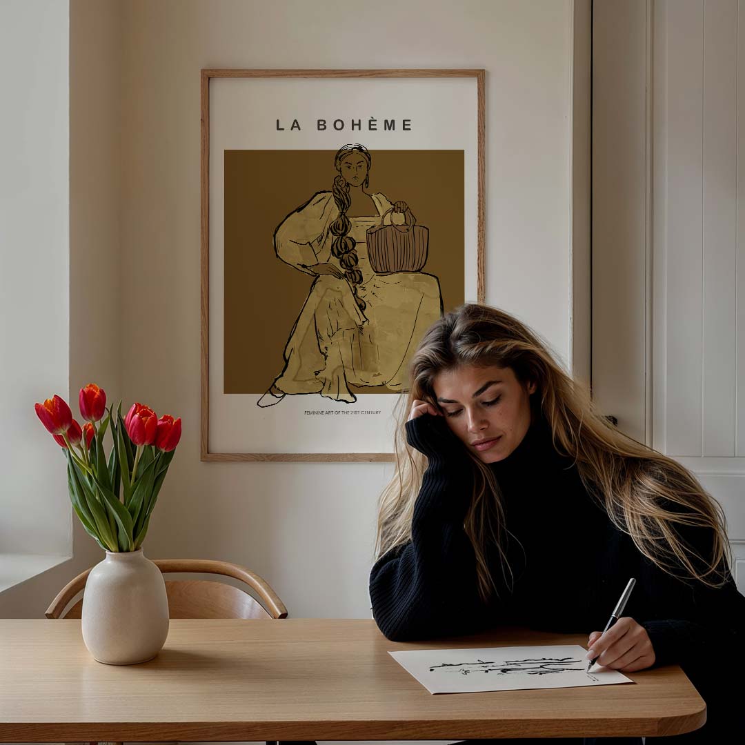 La Bohème Stijlvolle Vrouwenposter-WallArtistic