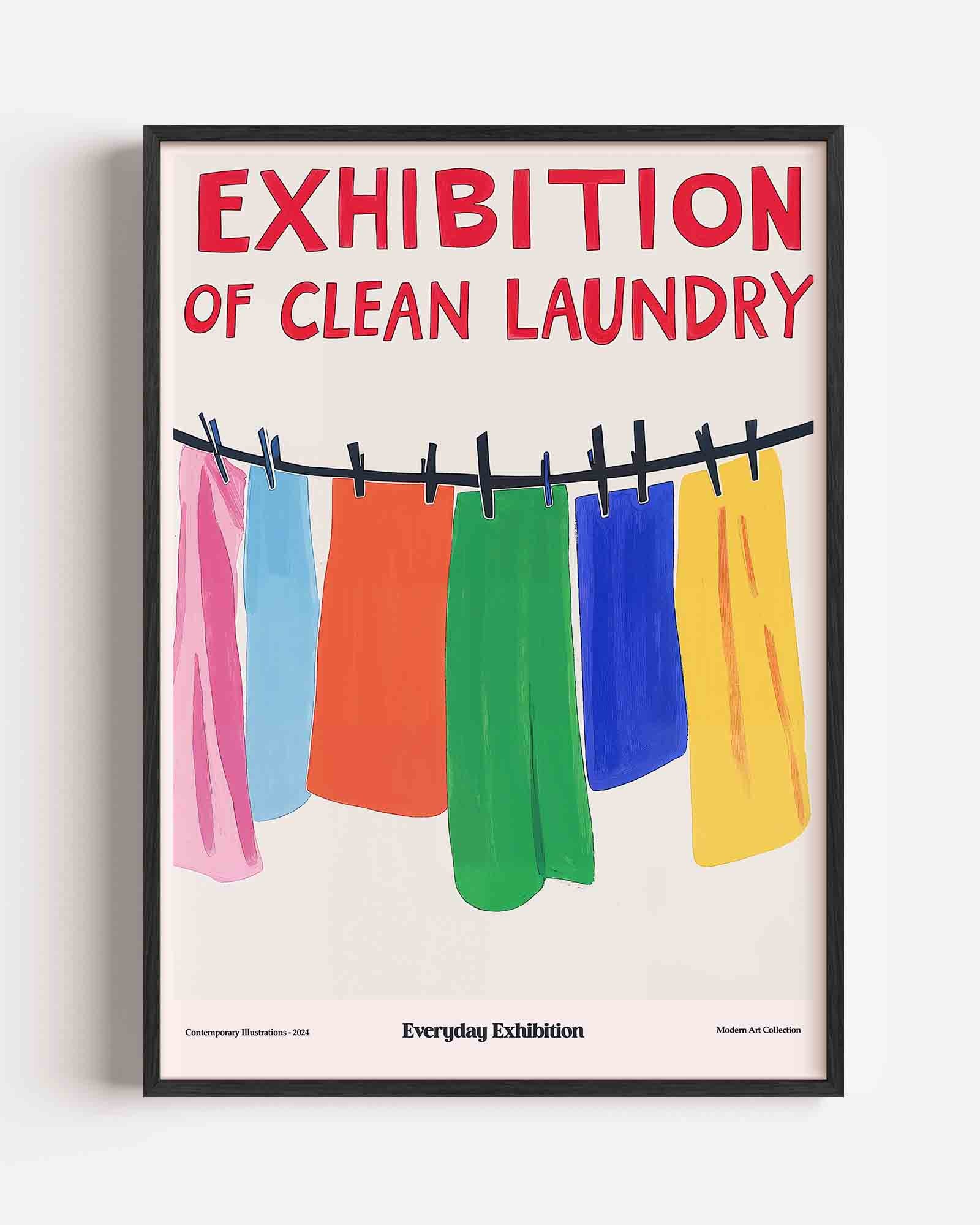 Exhibition of clean laundry Poster