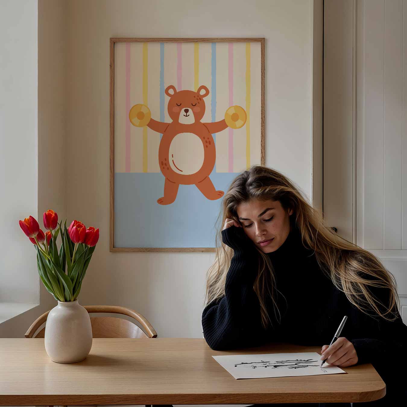 Schattige Berenmuurposter