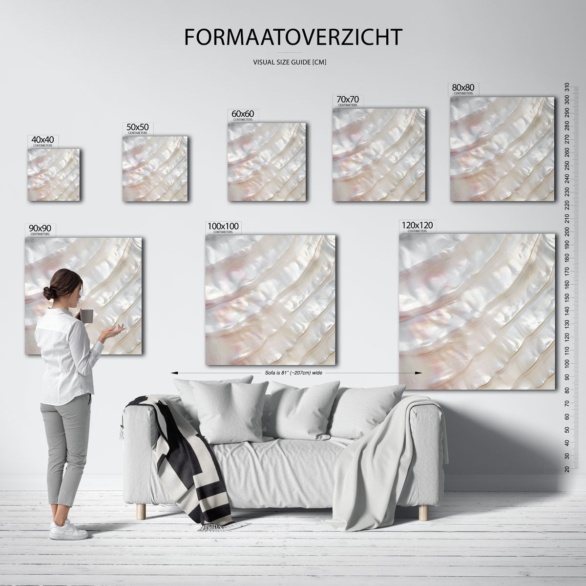 Glanzende parelmoer Poster