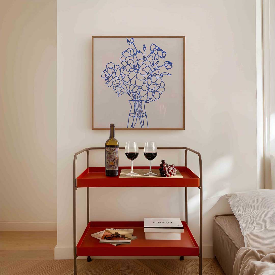 Bloemen in vaas Poster