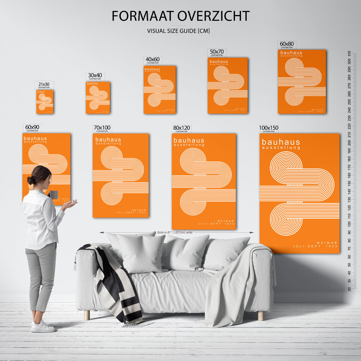 Lijnen en cirkelvormen Poster