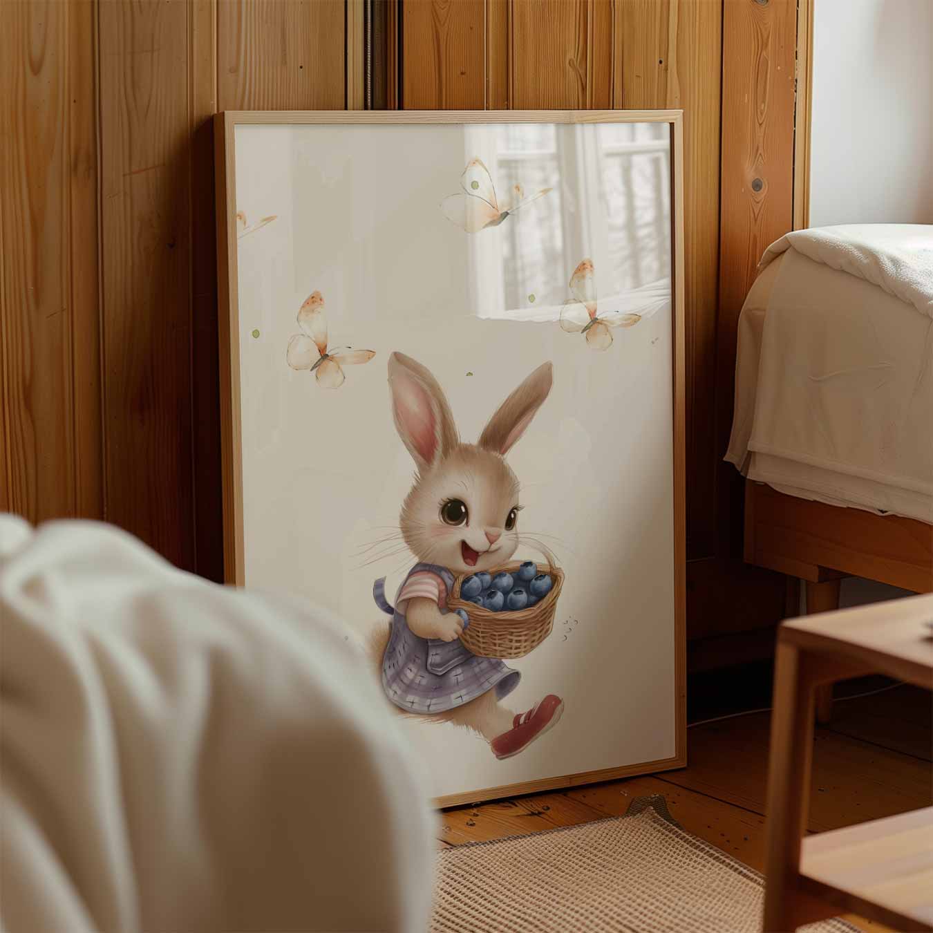 Springende Konijntje Poster-WallArtistic