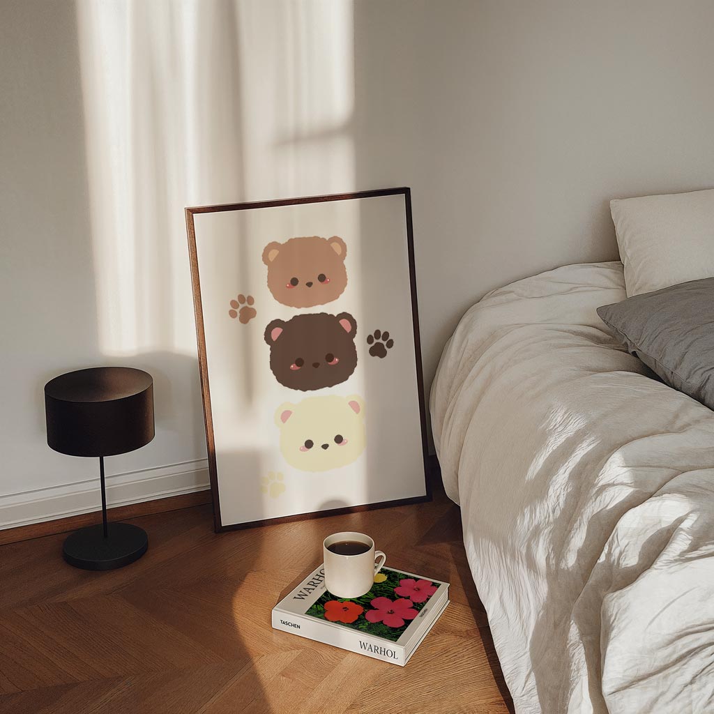 Schattige Beertjes Wandposter