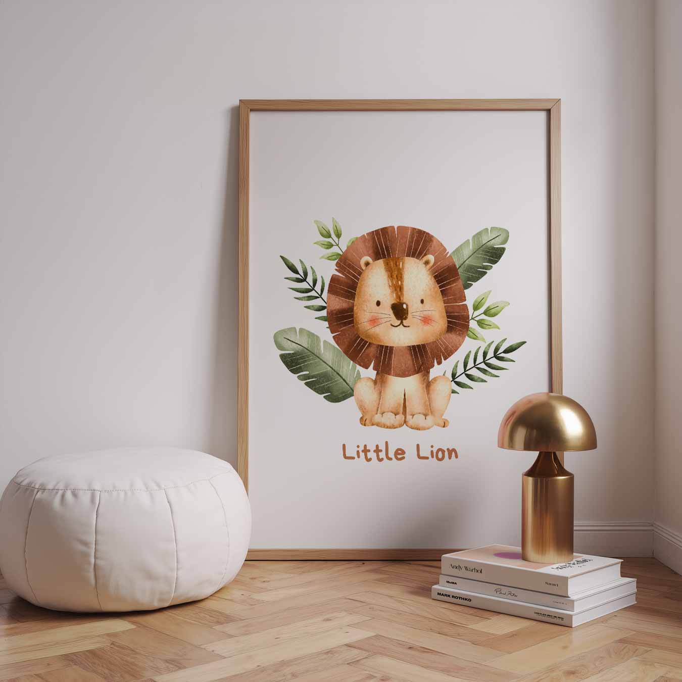 Schattige Leeuwen Babyslaapkamer Poster-WallArtistic
