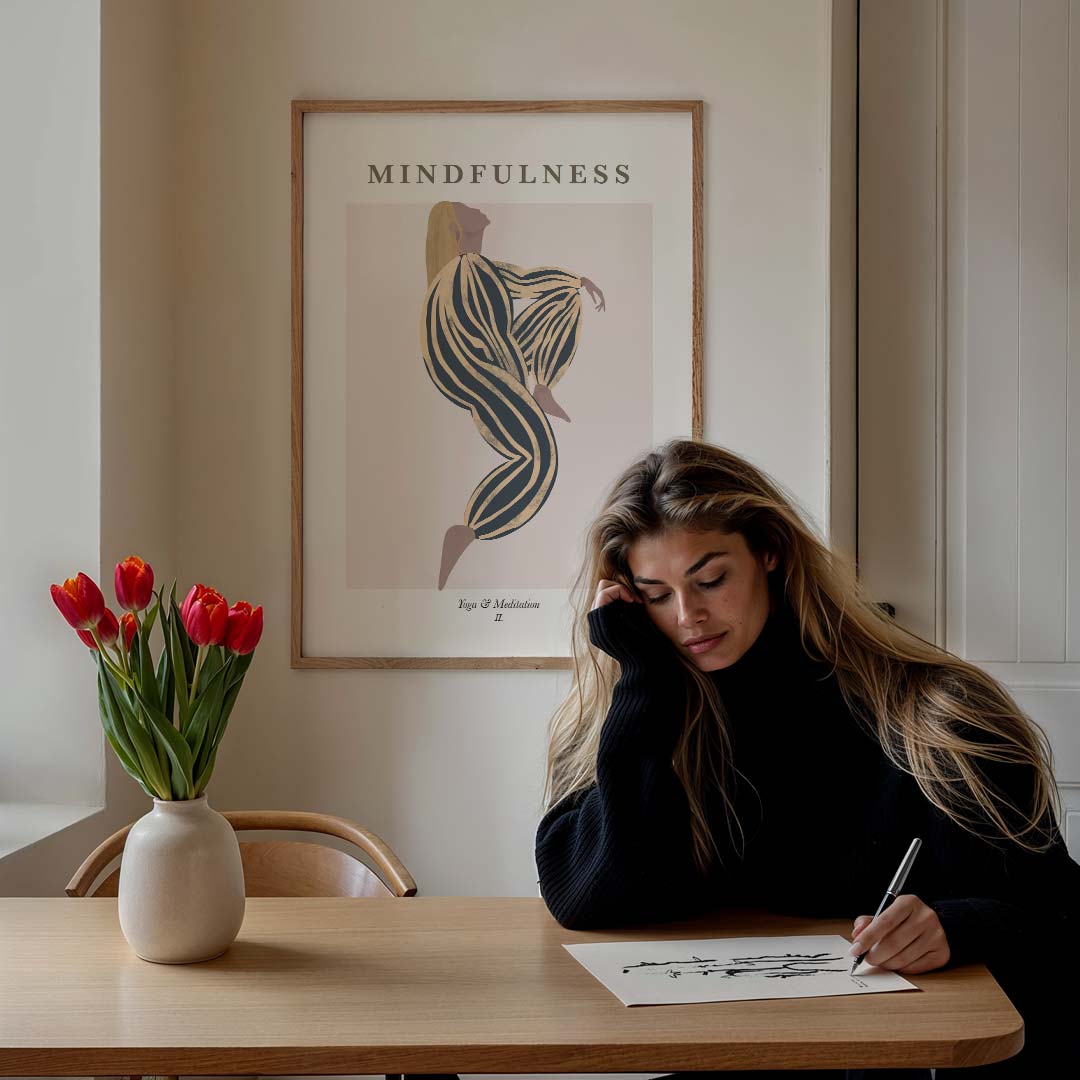 Mindfulness Yoga Poster-WallArtistic