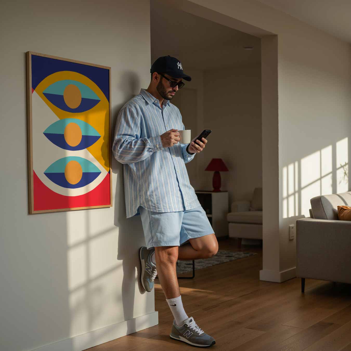 Moderne Abstracte Ogen Poster-WallArtistic