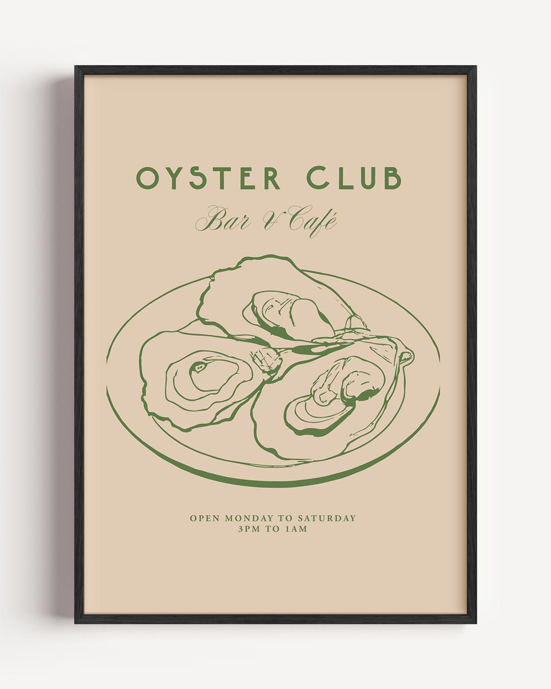 Elegante Oyster Club Poster-WallArtistic