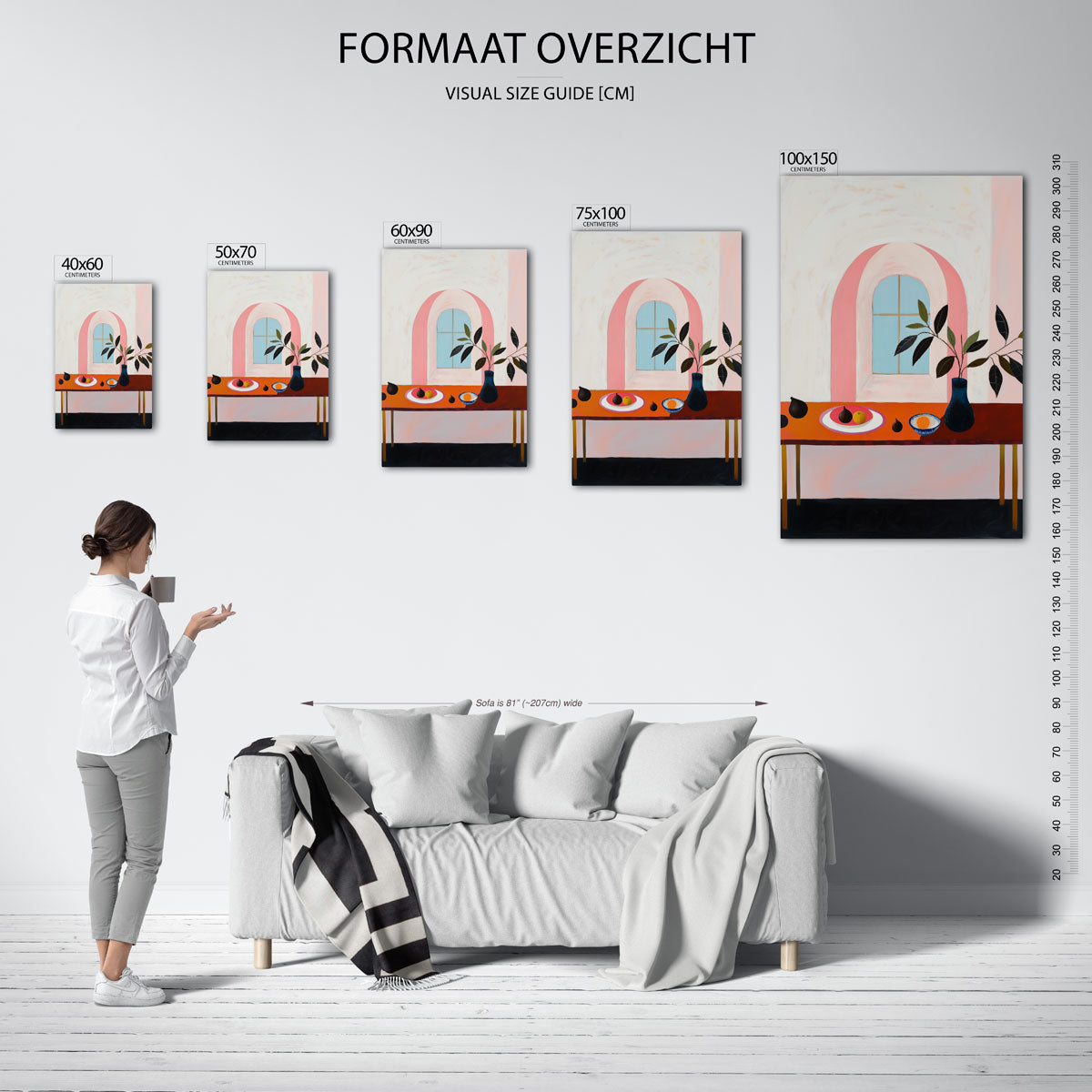 Stilleven met raam Kunstwerk