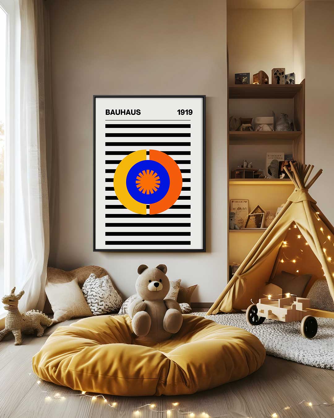 Retro Bauhaus Stijl Poster Kunstwerk-canvas-dibond-plexiglas-wanddecoratie-WallArtistic