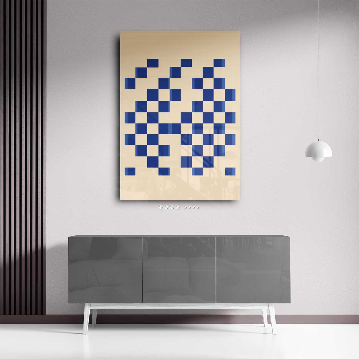 Ritmisch Blauwe Vlakken Kunstwerk-canvas-dibond-plexiglas-wanddecoratie-WallArtistic