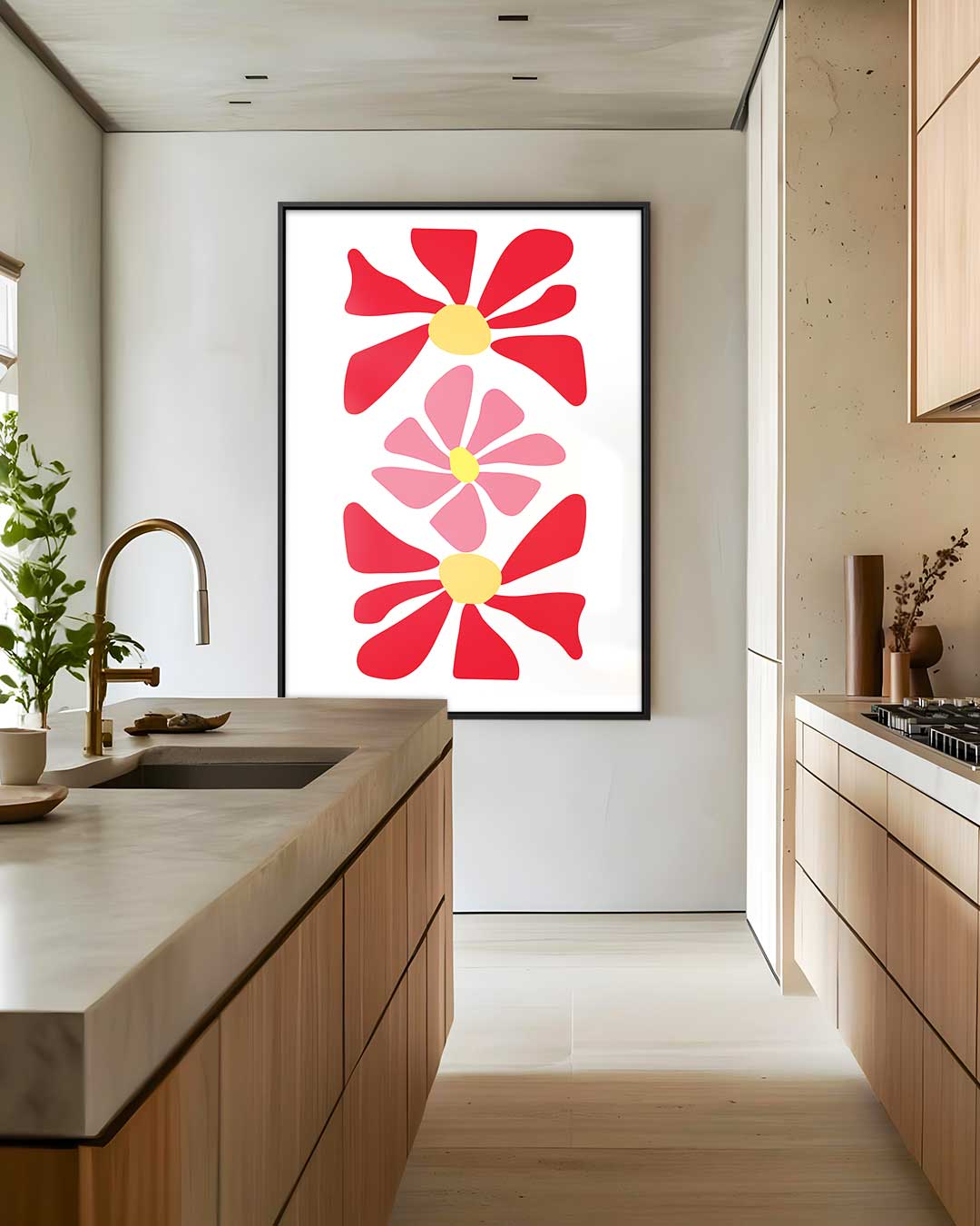 Vrolijke Bloemenpracht Kunstwerk-canvas-dibond-plexiglas-wanddecoratie-WallArtistic