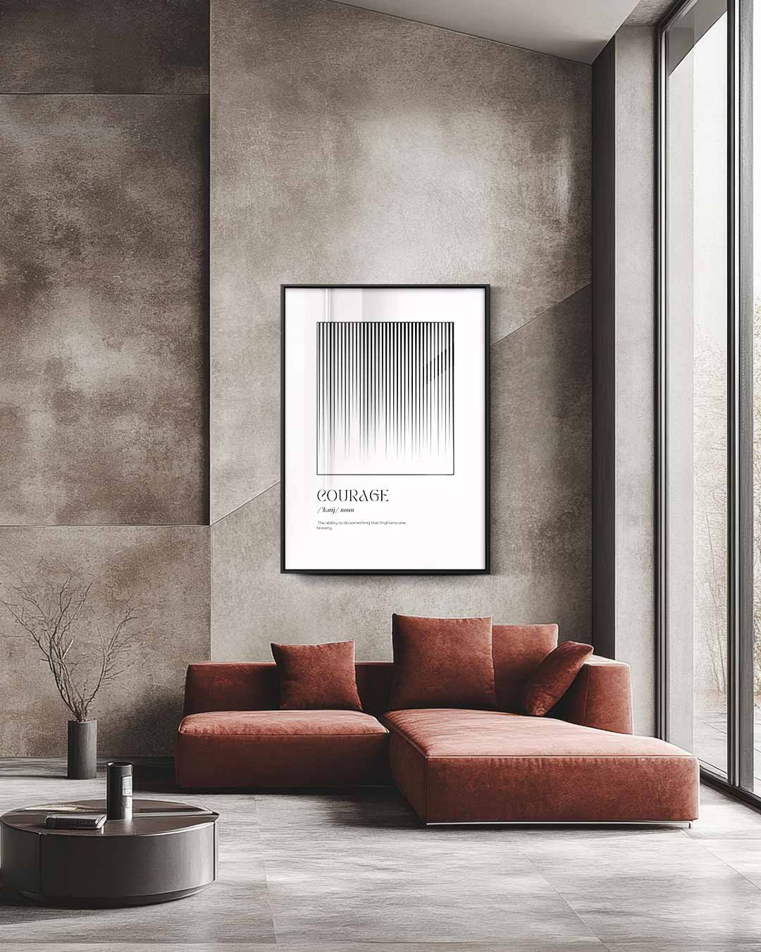 Inspirerende Moed Kunstwerk-canvas-dibond-plexiglas-wanddecoratie-WallArtistic
