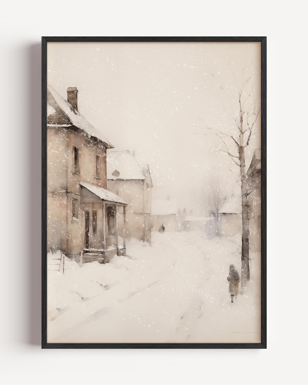 Winterse Sneeuwlandschap Poster-WallArtistic