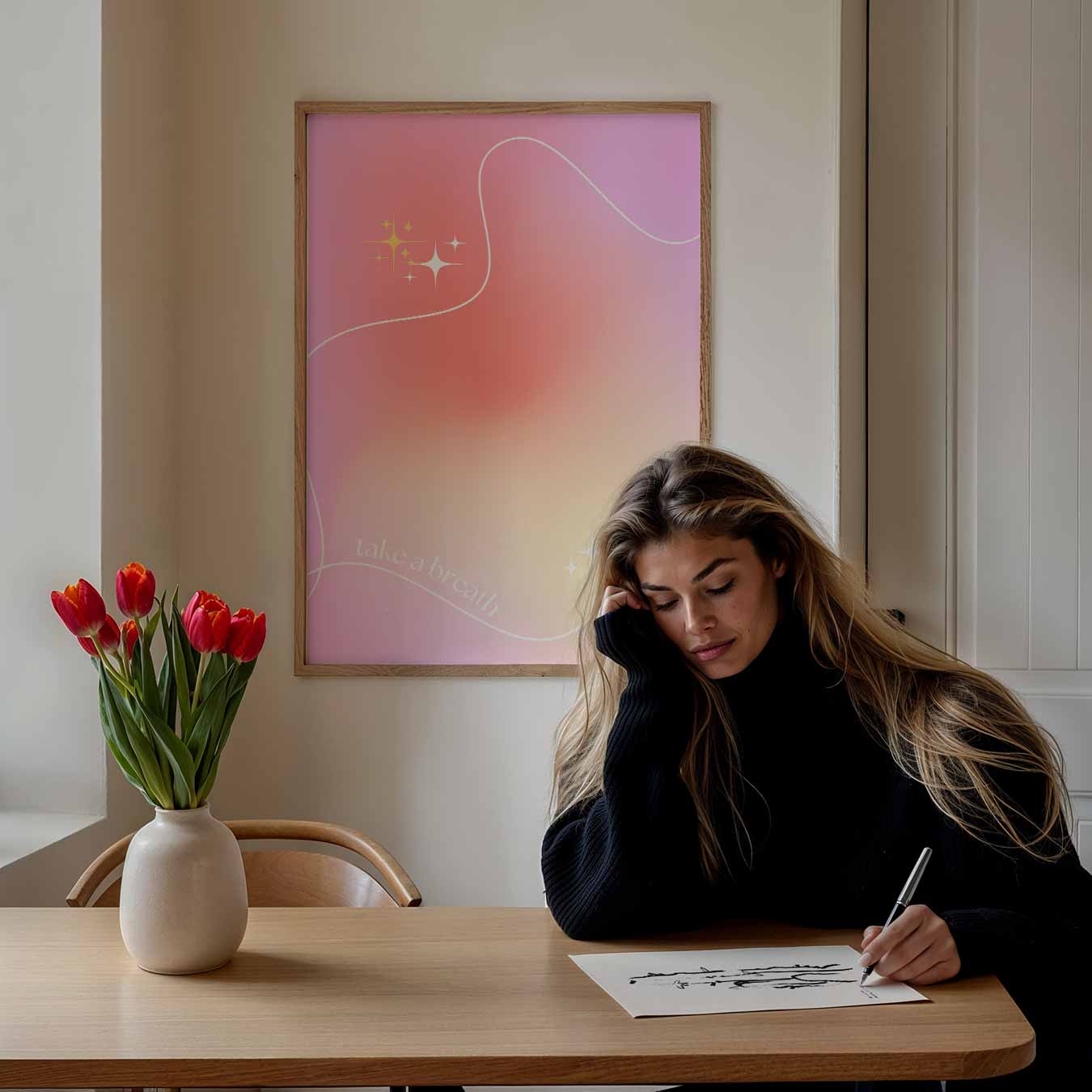 Inspirerende Ademhalingsposter