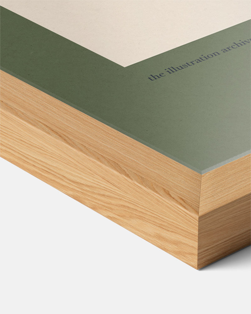 Botanische Kunstposter met Blauwe Accenten Poster-WallArtistic