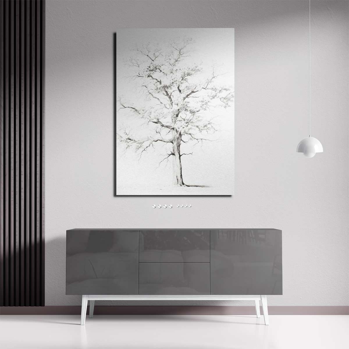 Mystieke Levensboom Schets Kunstwerk-canvas-dibond-plexiglas-wanddecoratie-WallArtistic