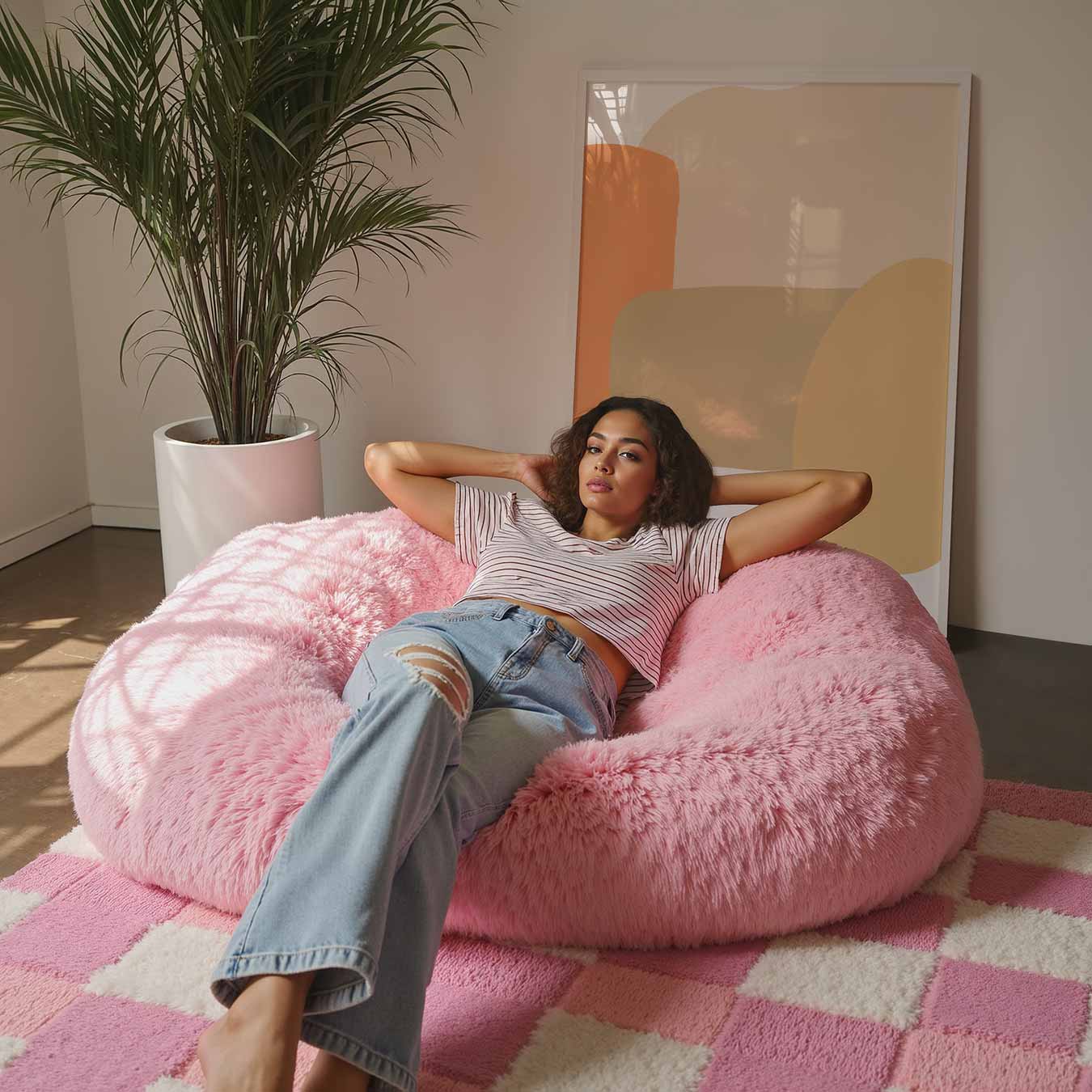 Zachte Abstracte Kleuren Poster-WallArtistic