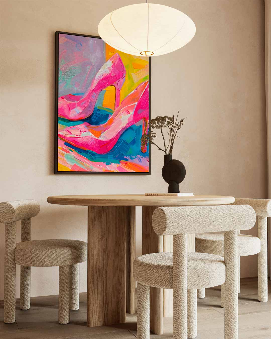 Stijlvolle Roze Pumps Kunstwerk-canvas-dibond-plexiglas-wanddecoratie-WallArtistic
