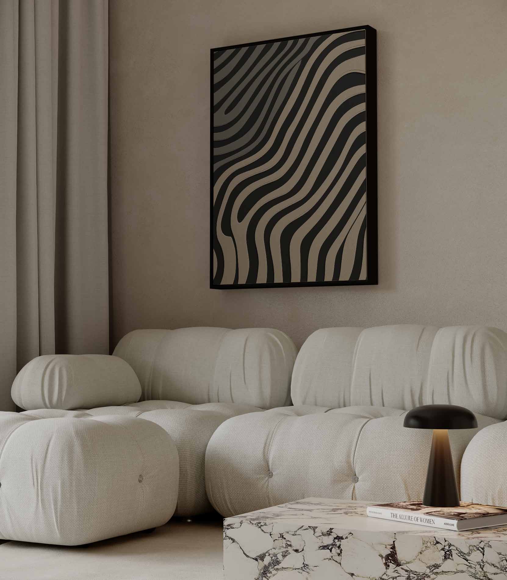 Golvend Ritme Wandkunst Kunstwerk-canvas-dibond-plexiglas-wanddecoratie-WallArtistic