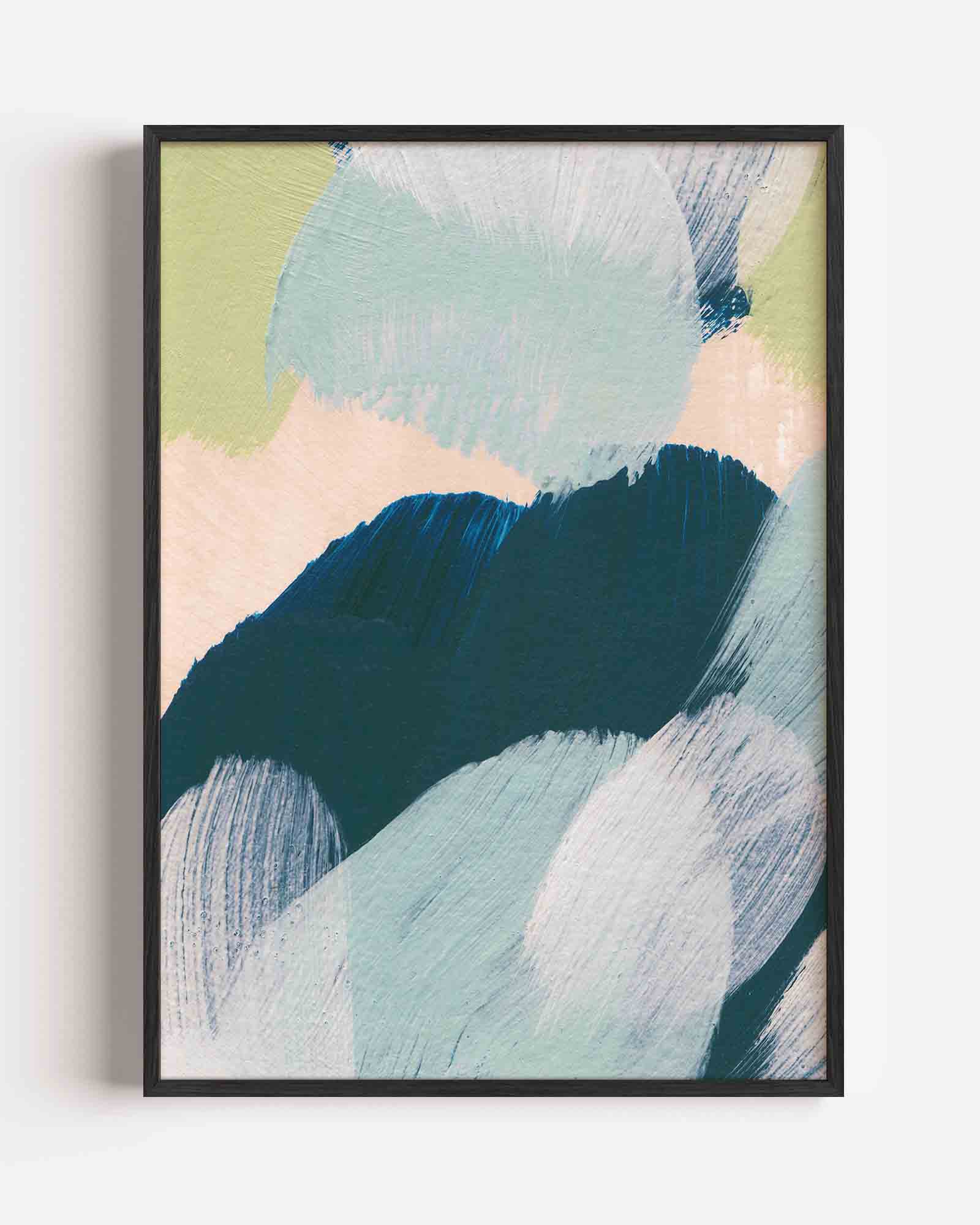 Abstracte penseelstreken Poster