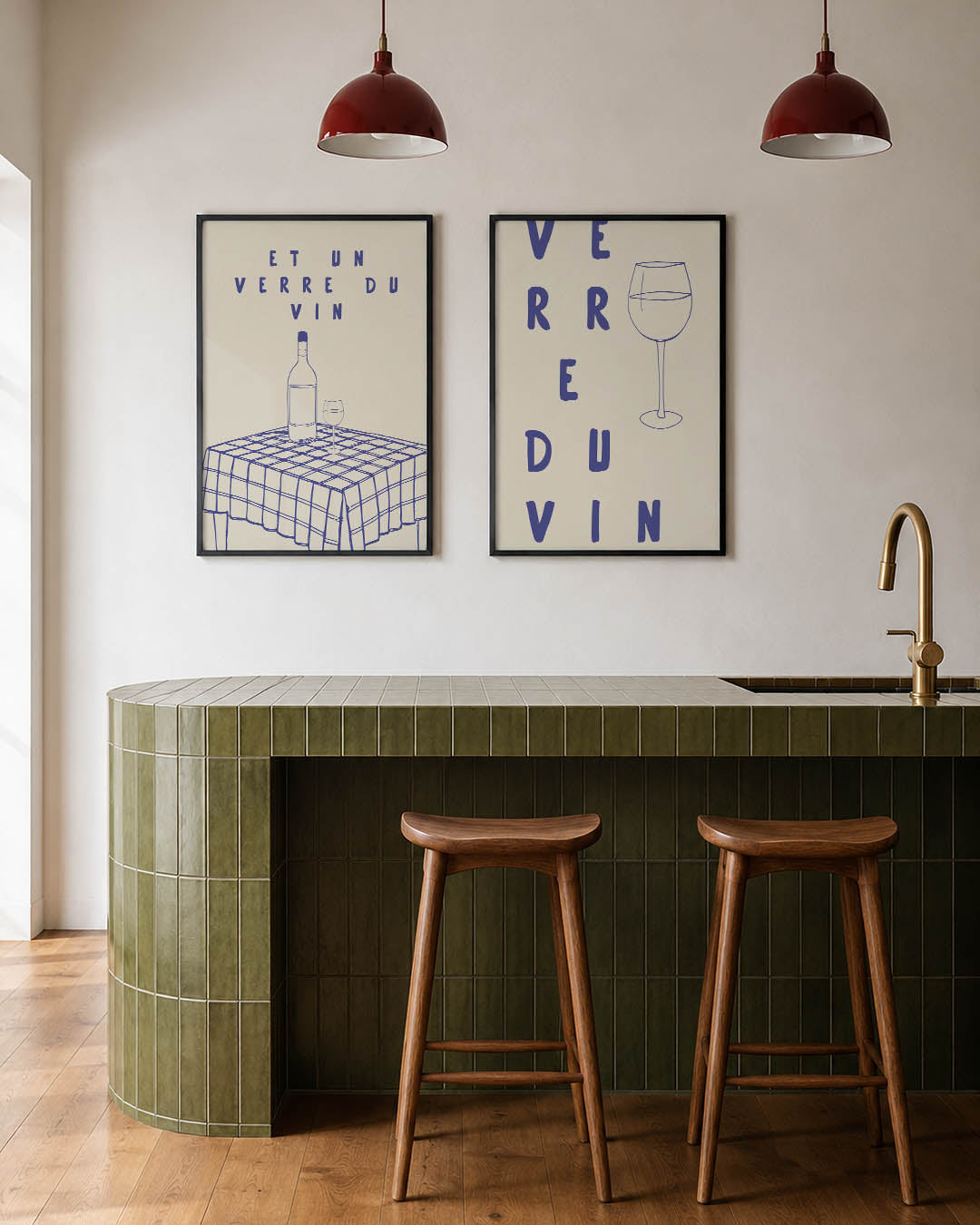 Wijn en patronen Posterset