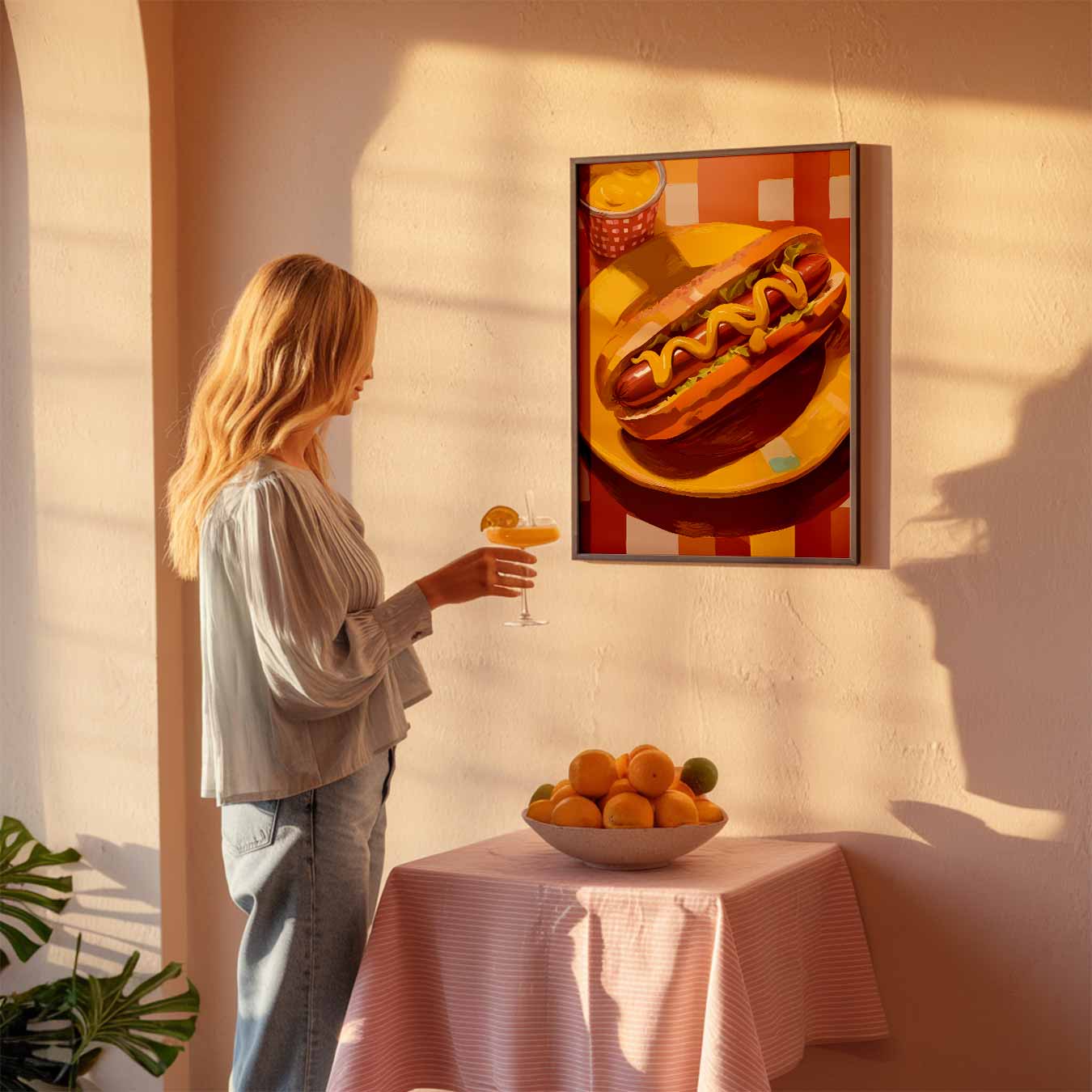 Vrolijke Hotdog Poster