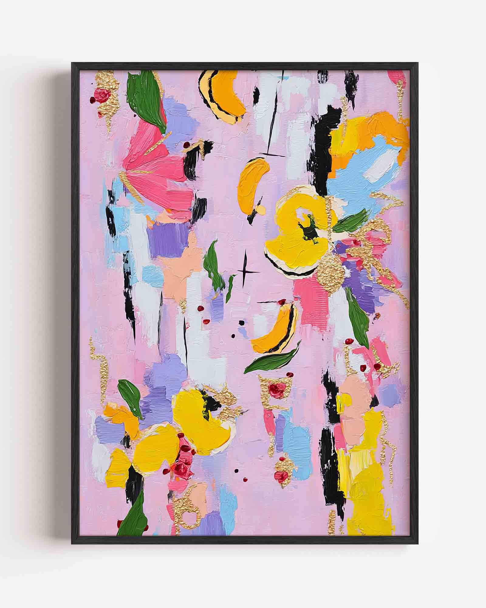 Abstracte bloemen en vormen Poster