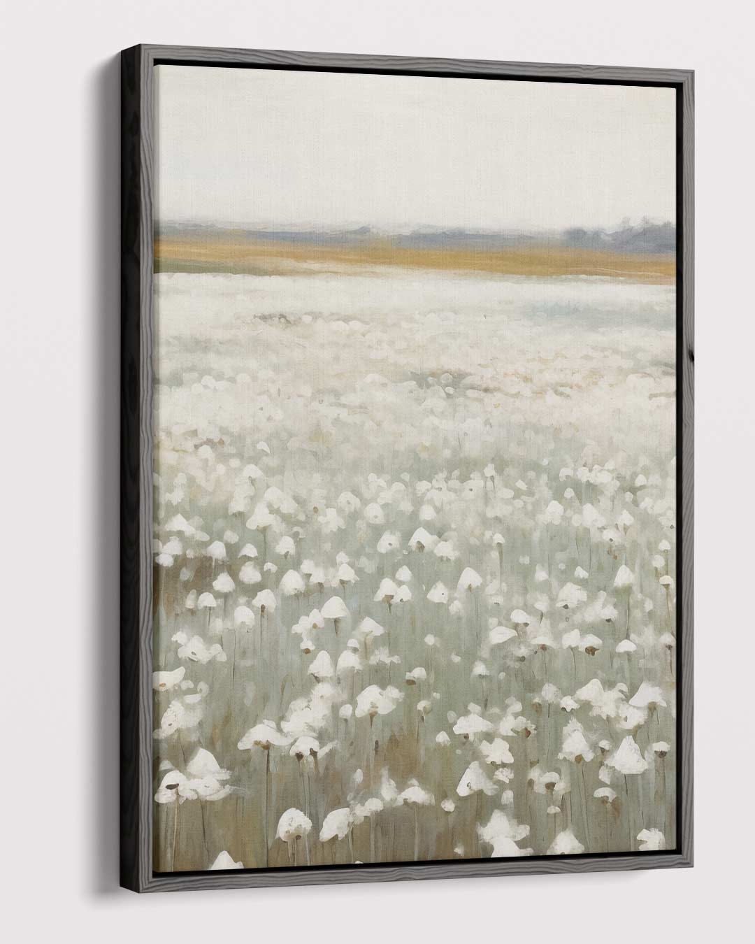 Veld van Witte Bloemen Kunstwerk-canvas-dibond-plexiglas-wanddecoratie-WallArtistic