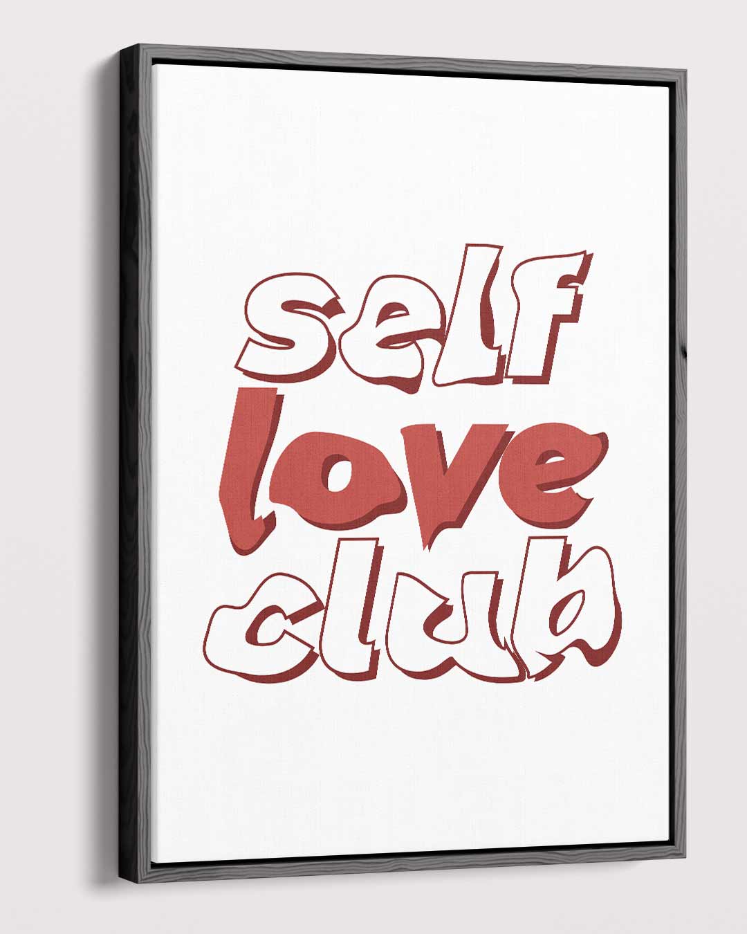 Self Love Club Poster Kunstwerk-canvas-dibond-plexiglas-wanddecoratie-WallArtistic