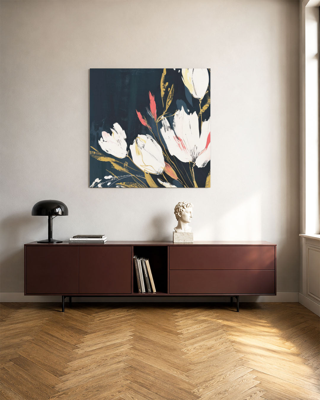 Bloemrijke expressie Kunstwerk