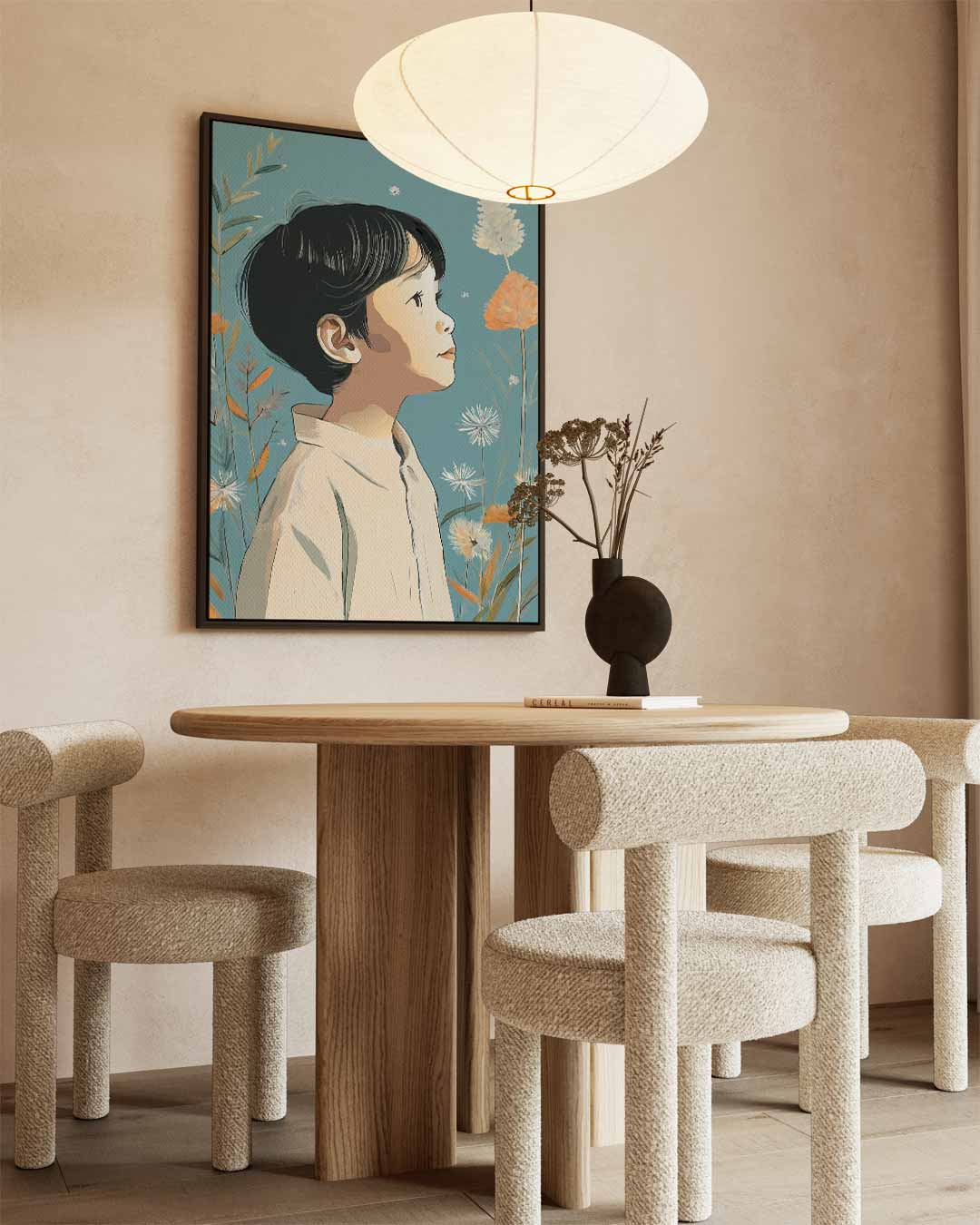 Dromerige Kinderblik Kunstwerk-canvas-dibond-plexiglas-wanddecoratie-WallArtistic