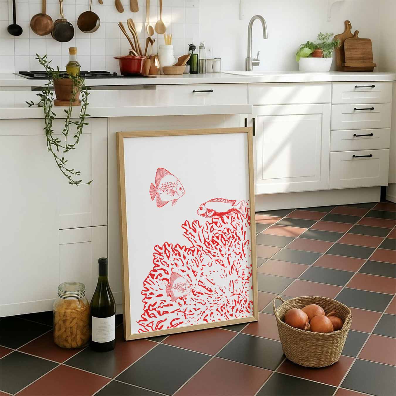 Retro Onderwaterwereld Poster-WallArtistic