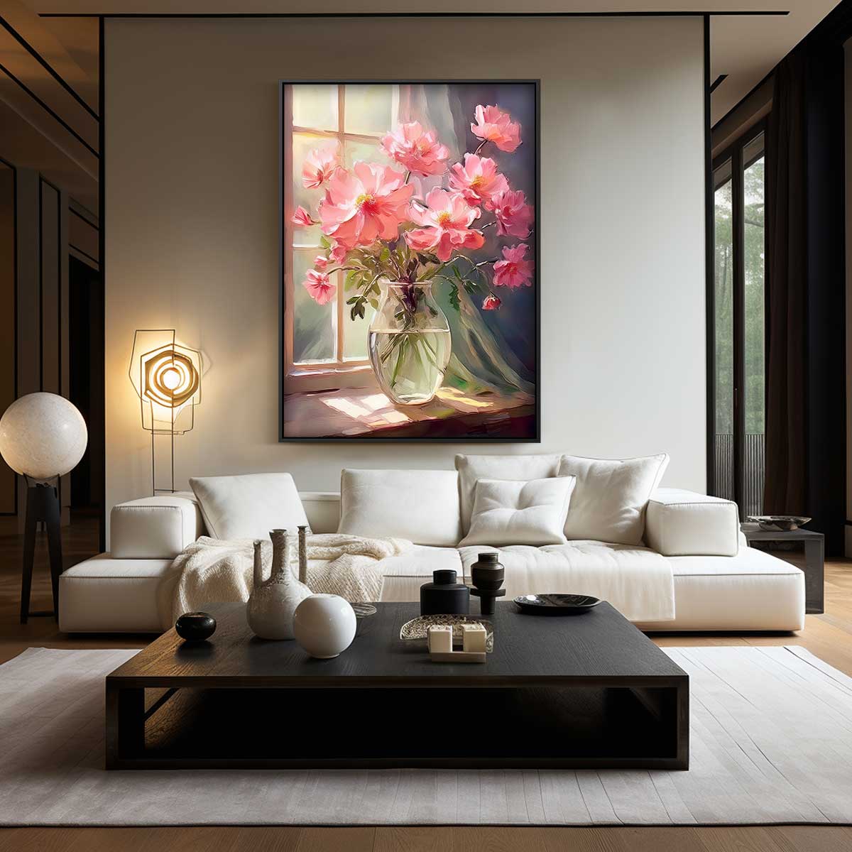 Zonnige Bloemenpracht Kunstwerk-canvas-dibond-plexiglas-wanddecoratie-WallArtistic