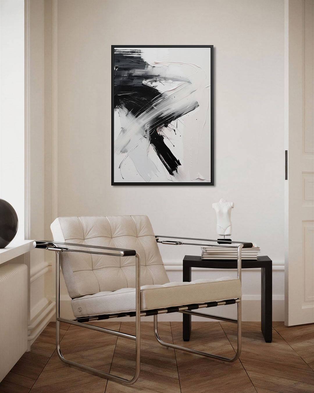 Dynamische borstelslag Kunstwerk