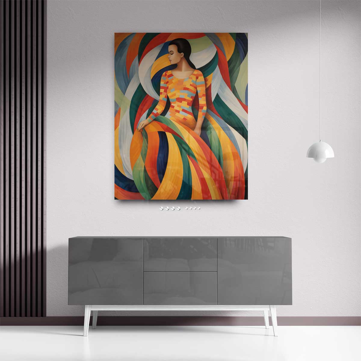 Kleurrijke Harmonie Kunstwerk-canvas-dibond-plexiglas-wanddecoratie-WallArtistic