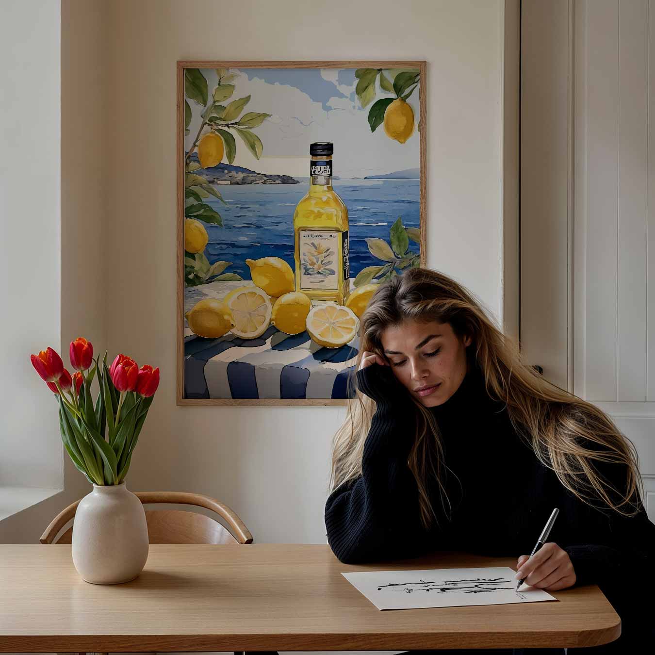 Mediterrane Zomer Citroen Poster-WallArtistic