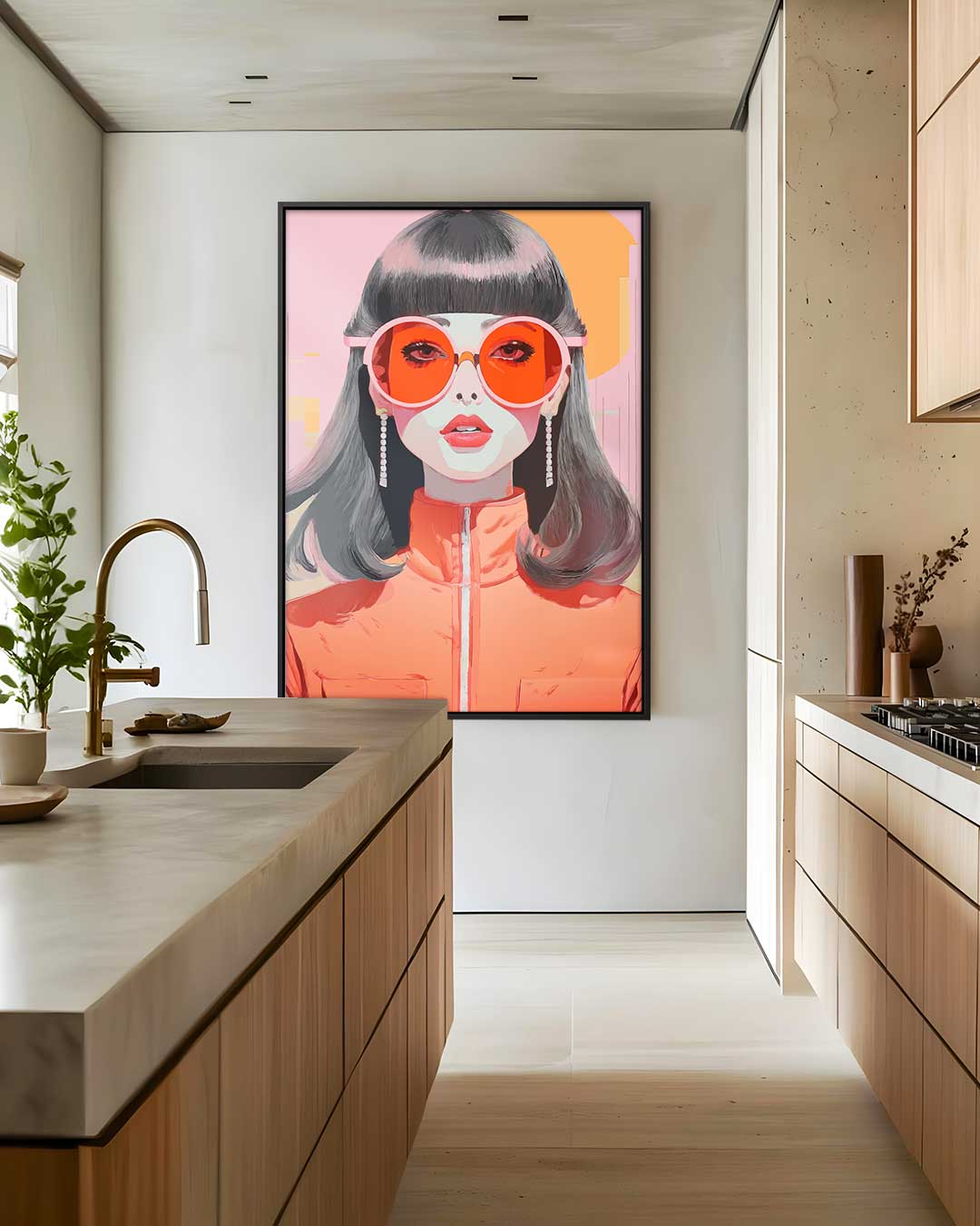 Stijlvolle Retro Vibes Kunstwerk-canvas-dibond-plexiglas-wanddecoratie-WallArtistic